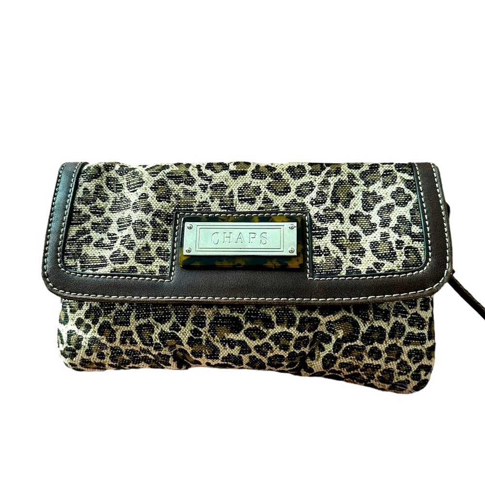 Chaps Leopard Wristlet